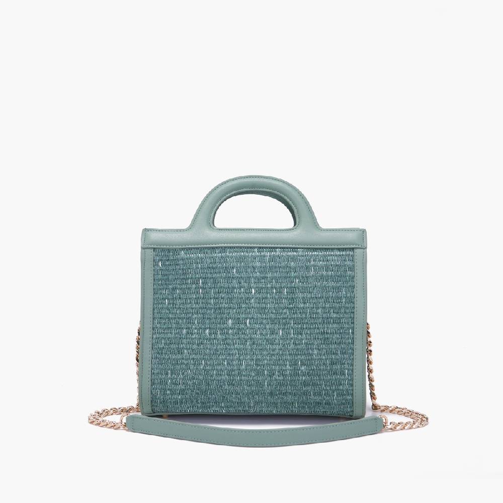 La Carrie BORSA SHOPPING MALIBU GREEN Nuovo