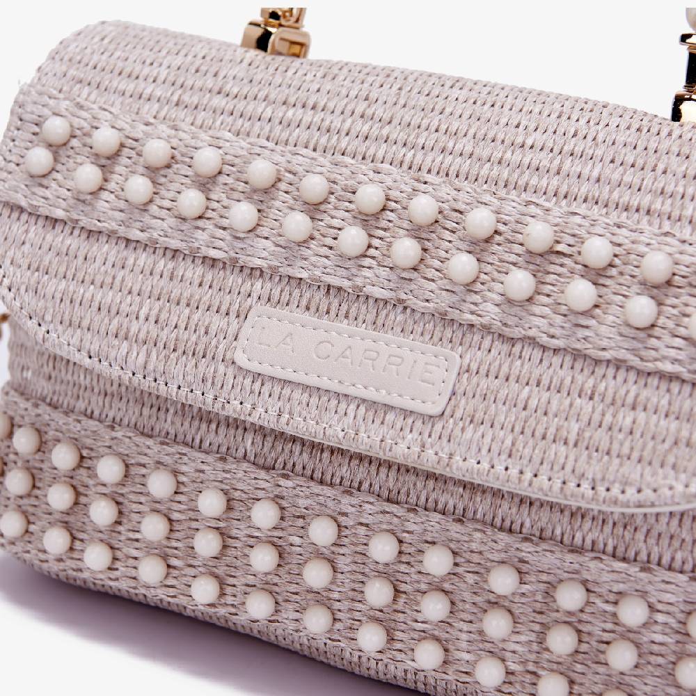 La Carrie BORSA A MANO MALIBU IVORY Spedizione Gratuita