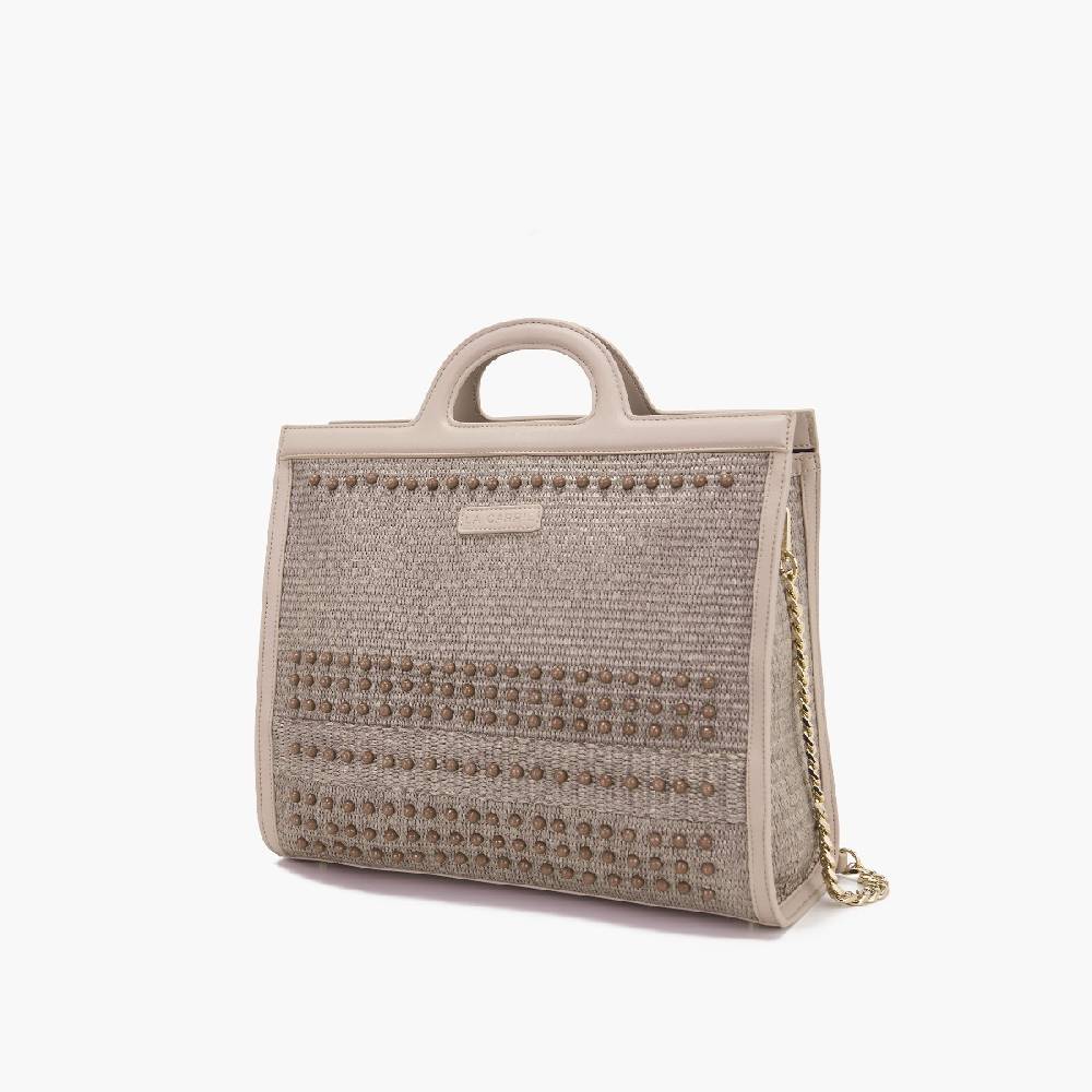 La Carrie BORSA SHOPPING MALIBU IVORY Economico