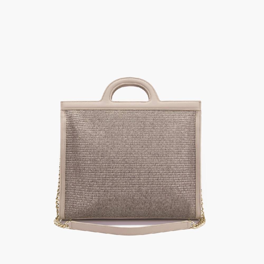 La Carrie BORSA SHOPPING MALIBU IVORY Economico
