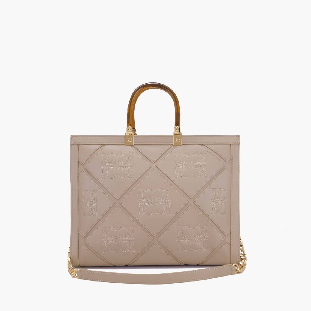 La Carrie BORSA SHOPPING PICHT TAUPE Promozione Limitata