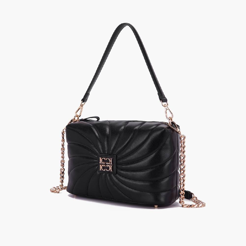 La Carrie BORSA A SPALLA OYSTER NERA Nuovo
