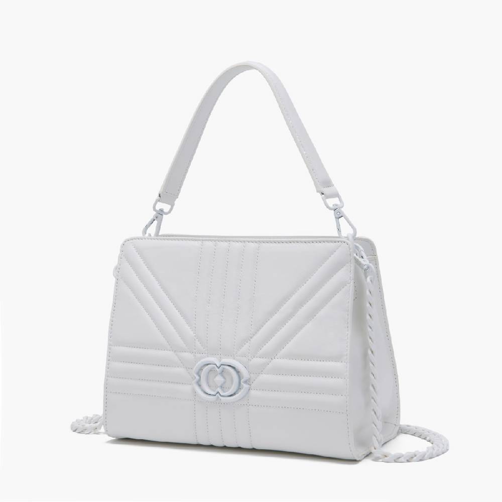 La Carrie BORSA SHOPPING GRATE BIANCA Vendita Economica