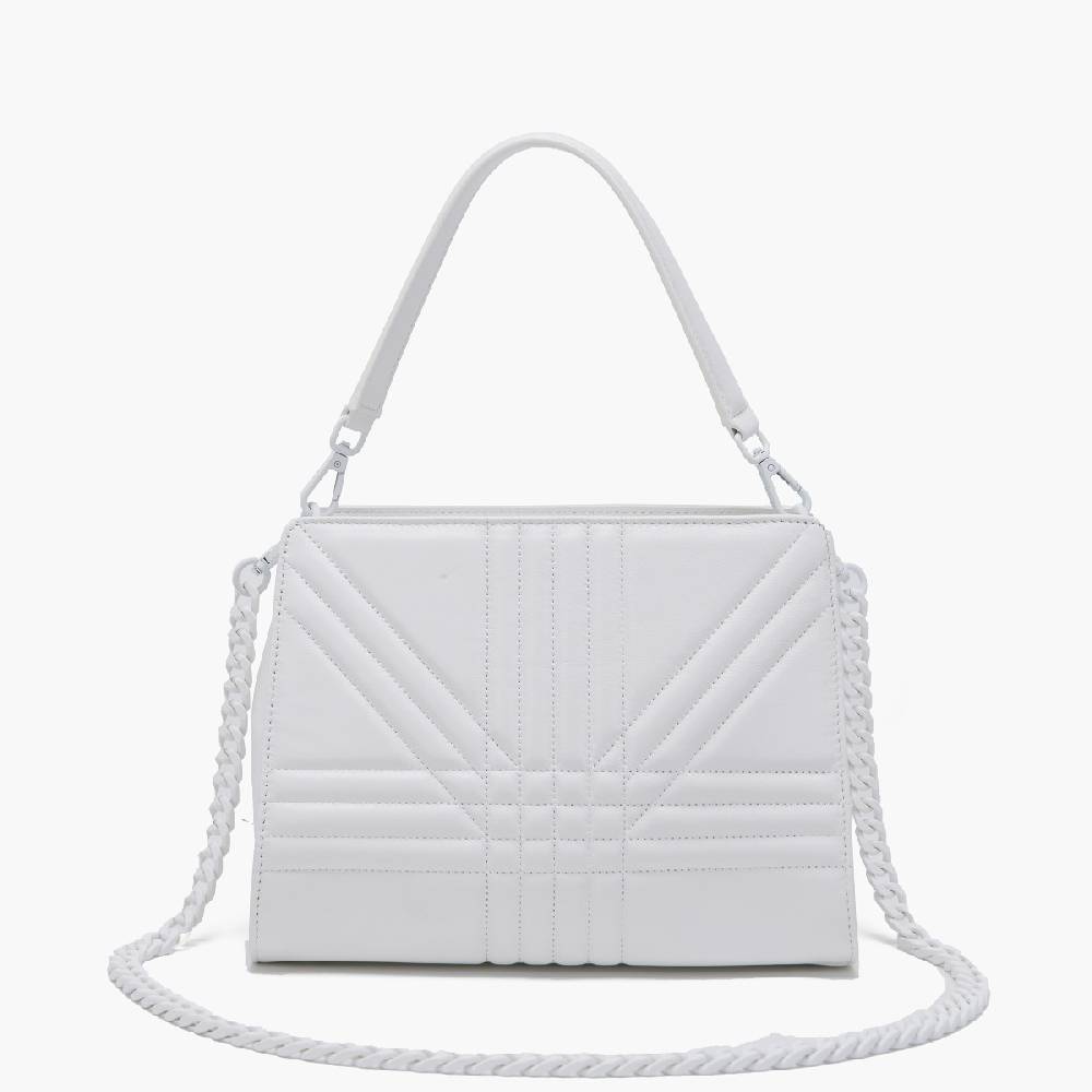La Carrie BORSA SHOPPING GRATE BIANCA Vendita Economica