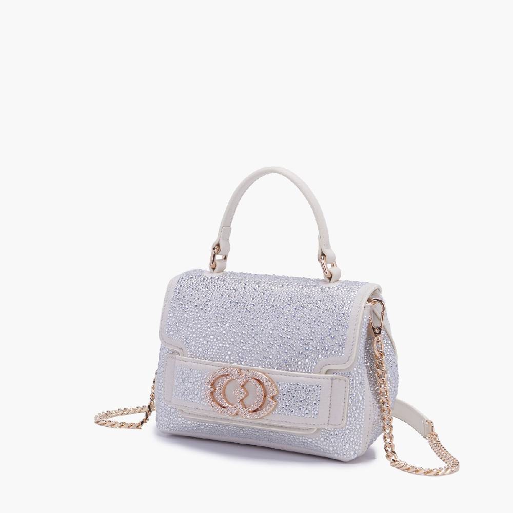 La Carrie BORSA A MANO LOGO IVORY In Saldo