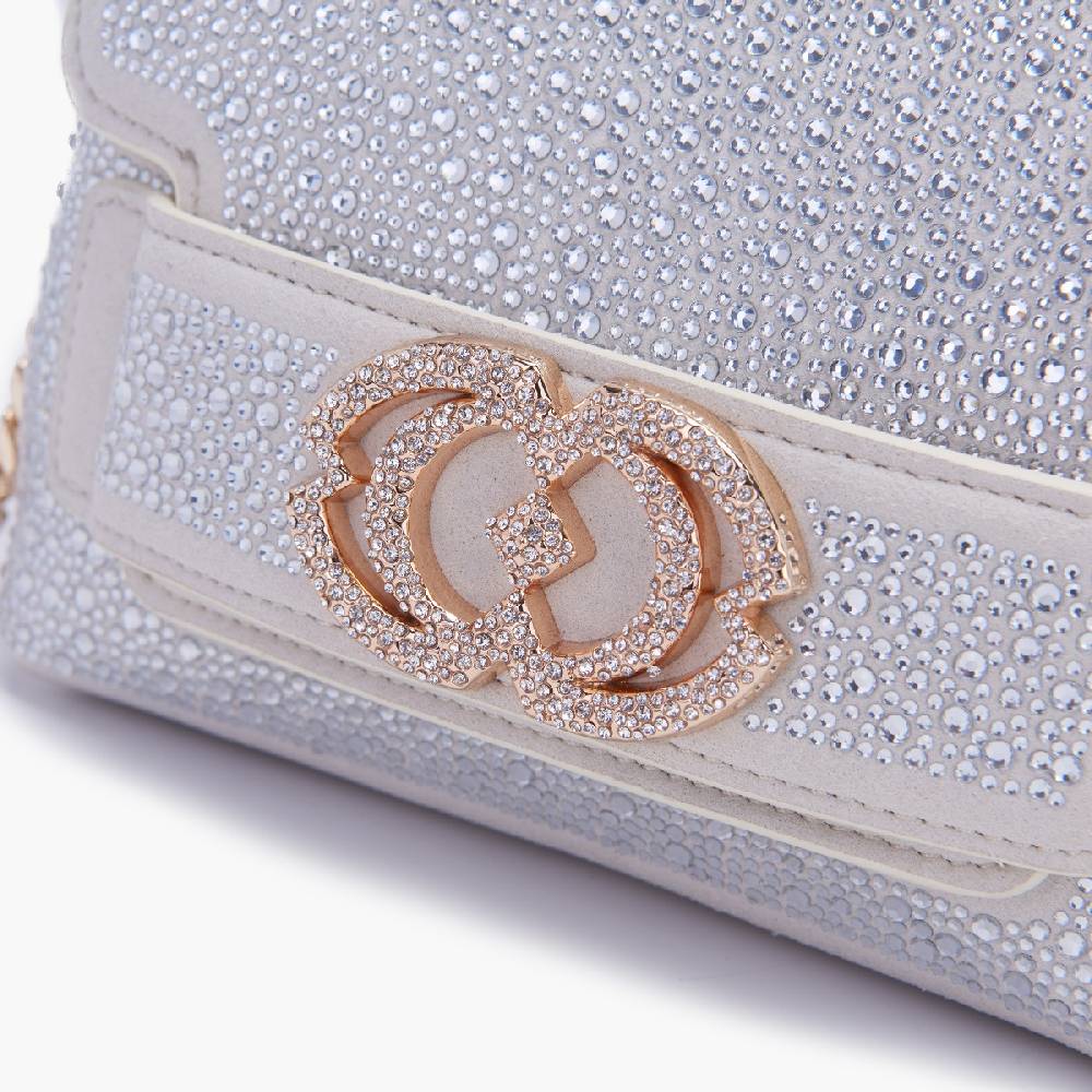 La Carrie BORSA A MANO LOGO IVORY In Saldo