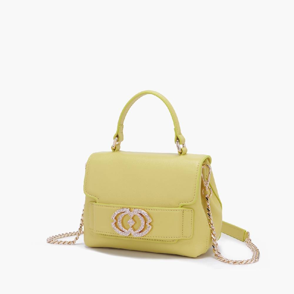 La Carrie BORSA A MANO LOGO GIALLA Moda