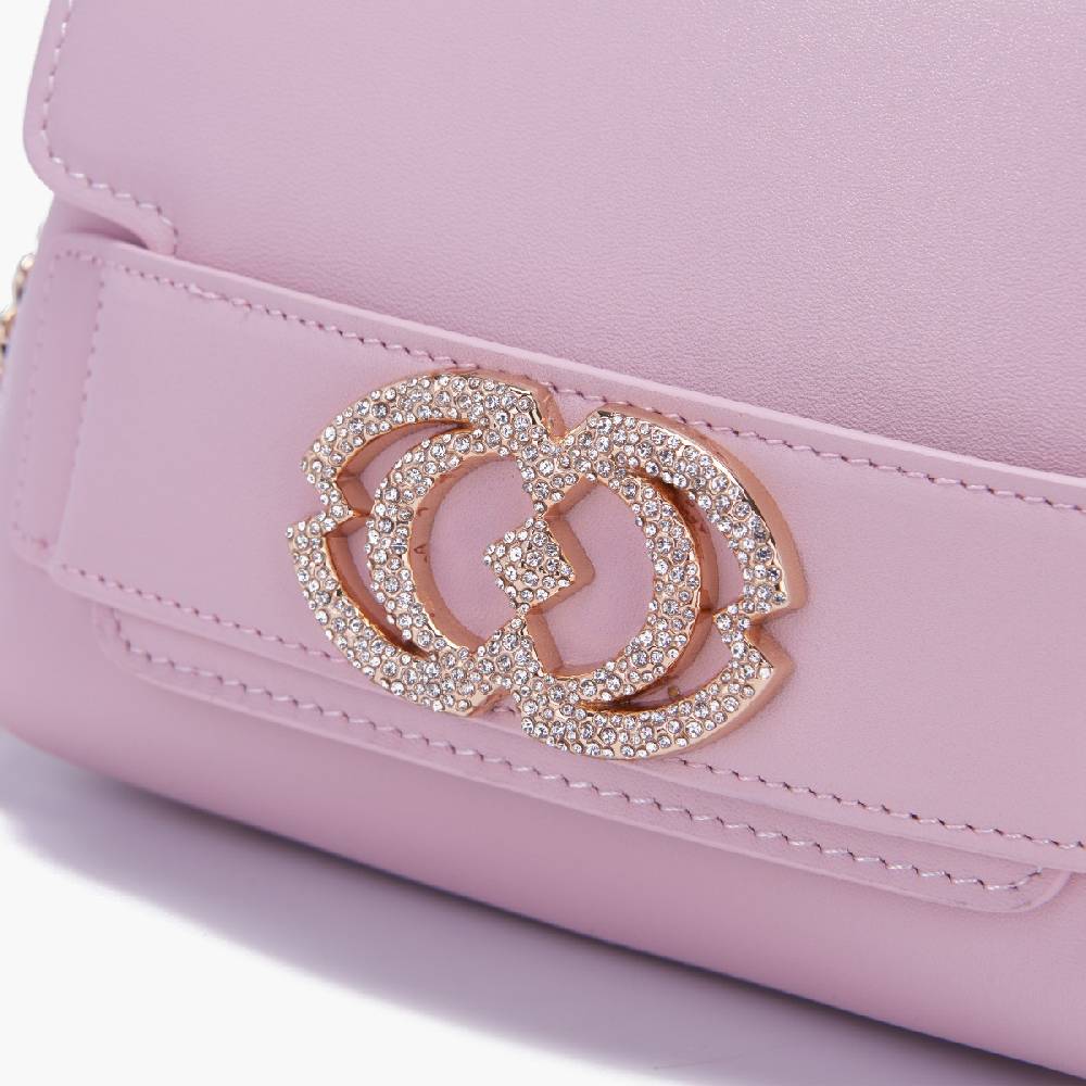 La Carrie BORSA A MANO LOGO ROSA Italy