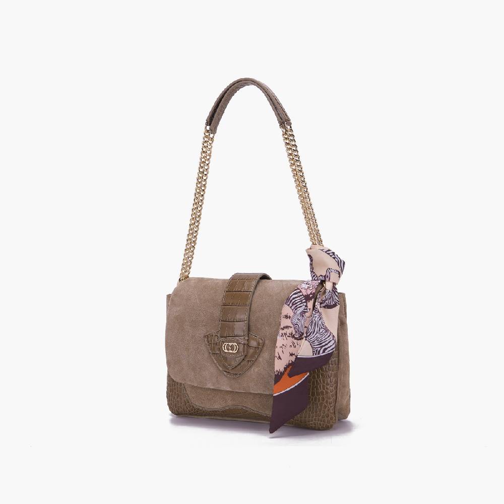 La Carrie BORSA A SPALLA TEMPEST TAUPE Vendita