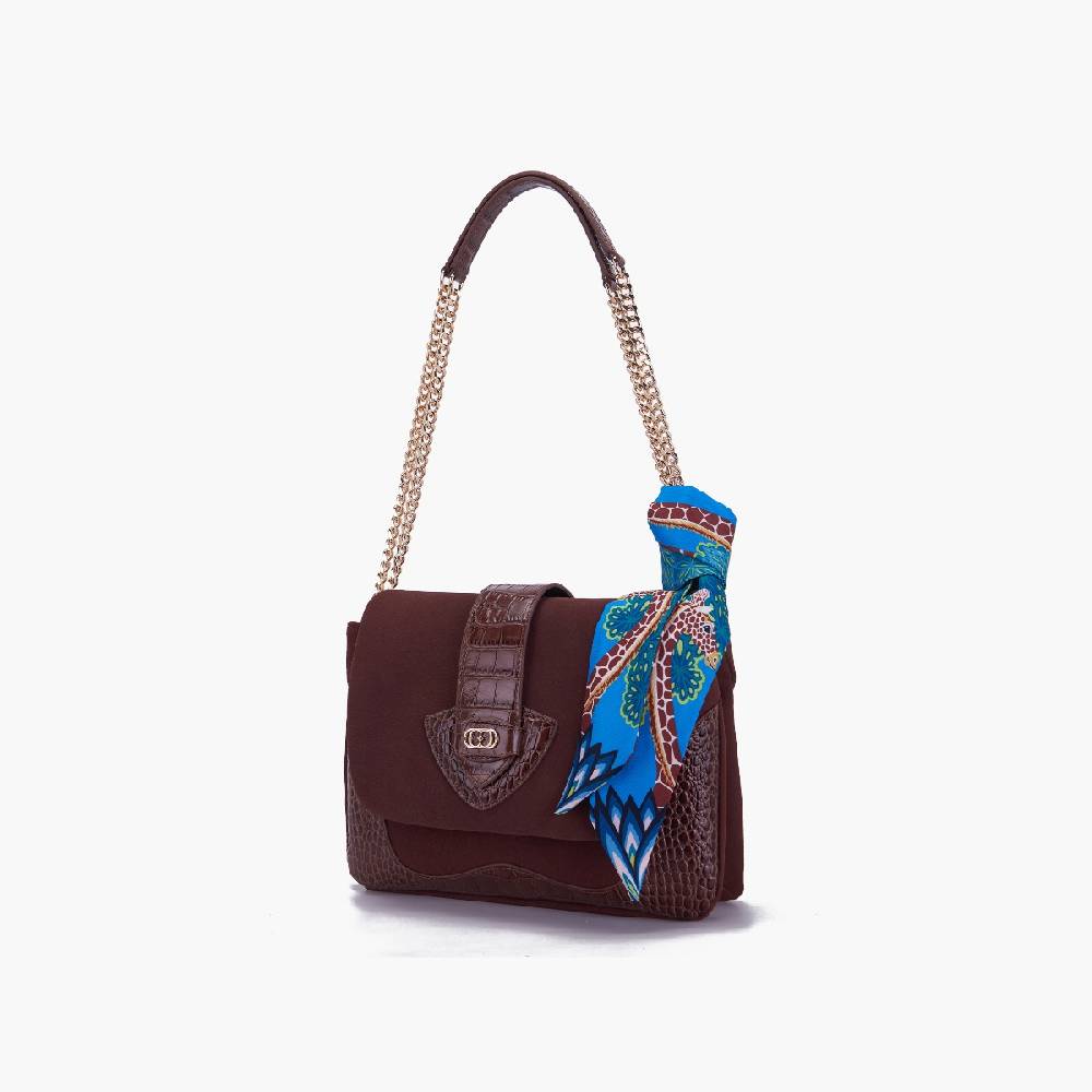 La Carrie BORSA A SPALLA TEMPEST BROWN Spedizione Gratuita