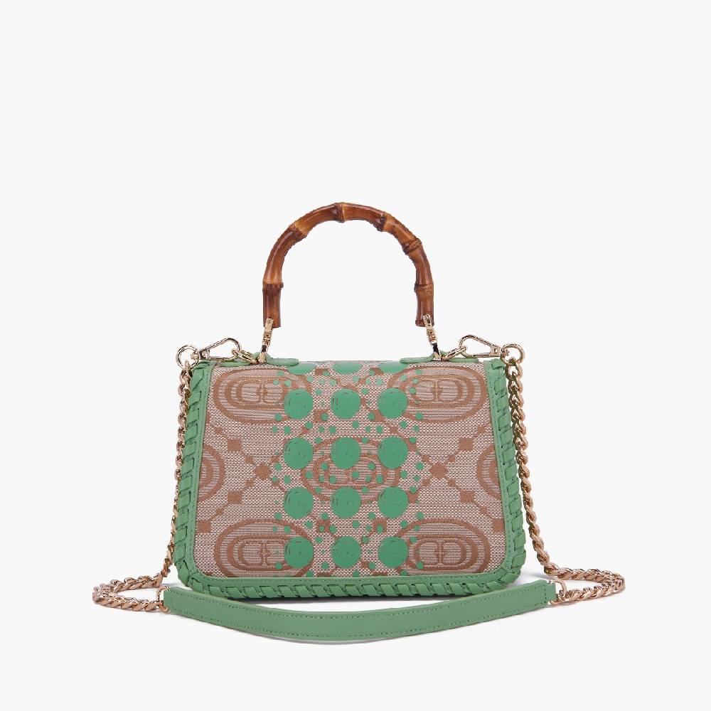 La Carrie BORSA A MANO MONOGRAM PISTACCHIO Shopping Online