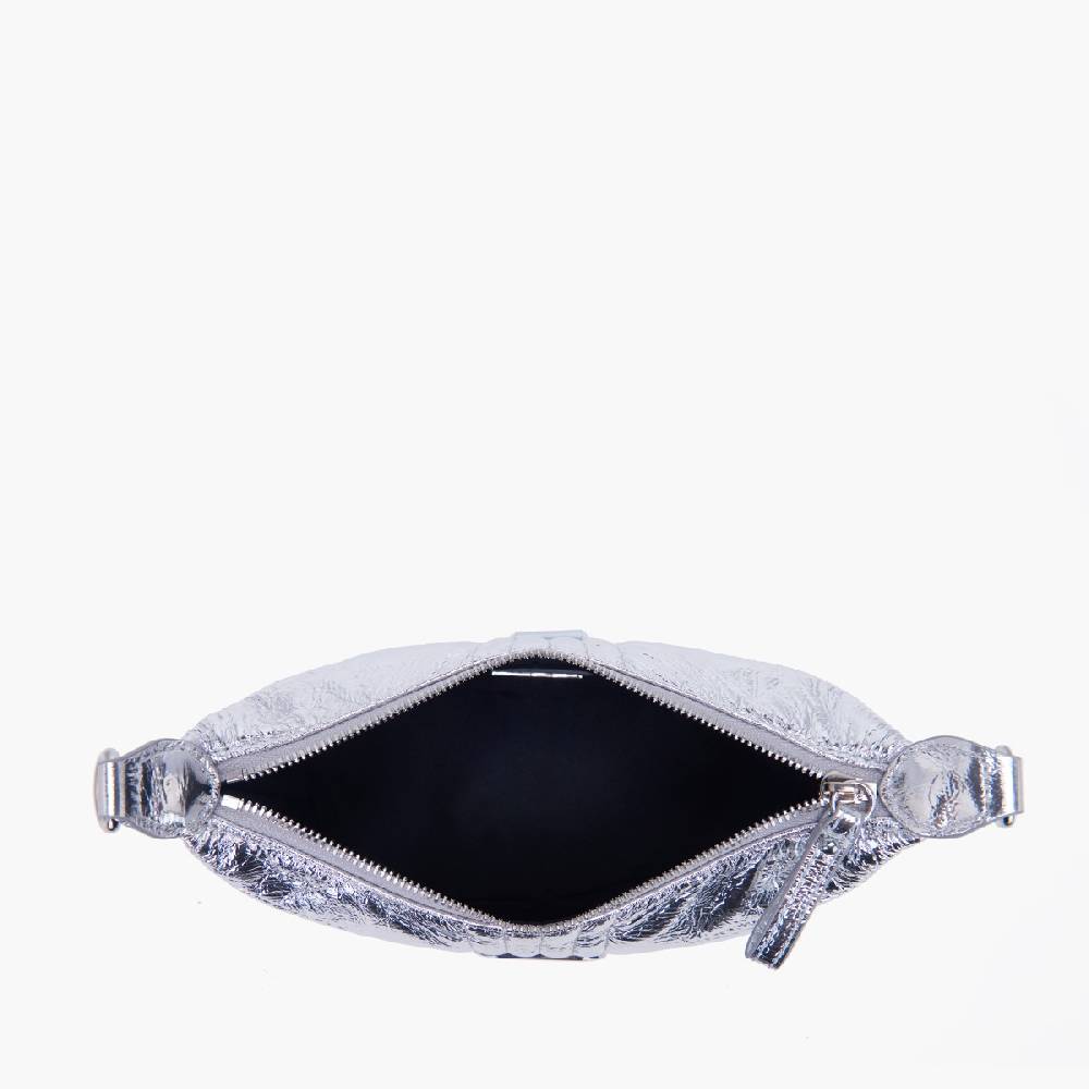 La Carrie MINI BORSA A SPALLA SHINY SILVER Affare Del Giorno