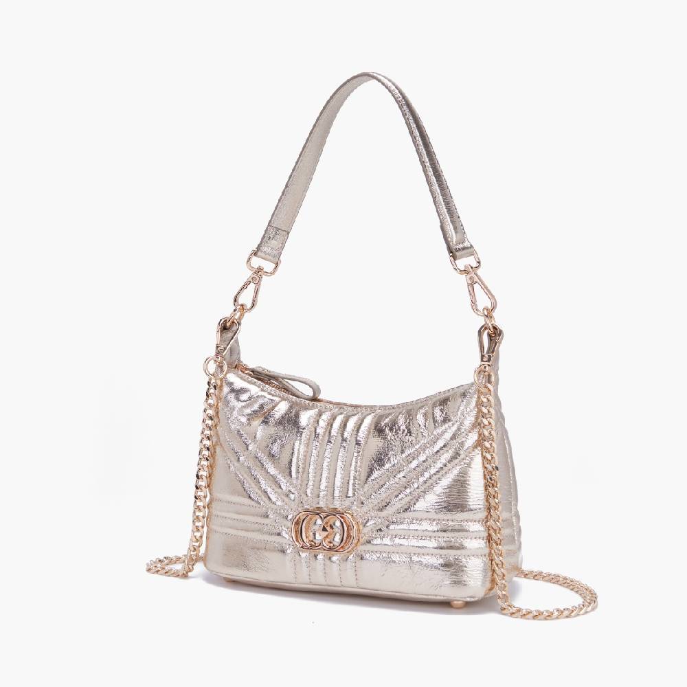 La Carrie MINI BORSA A SPALLA SHINY GOLD Prezzo Ridotto