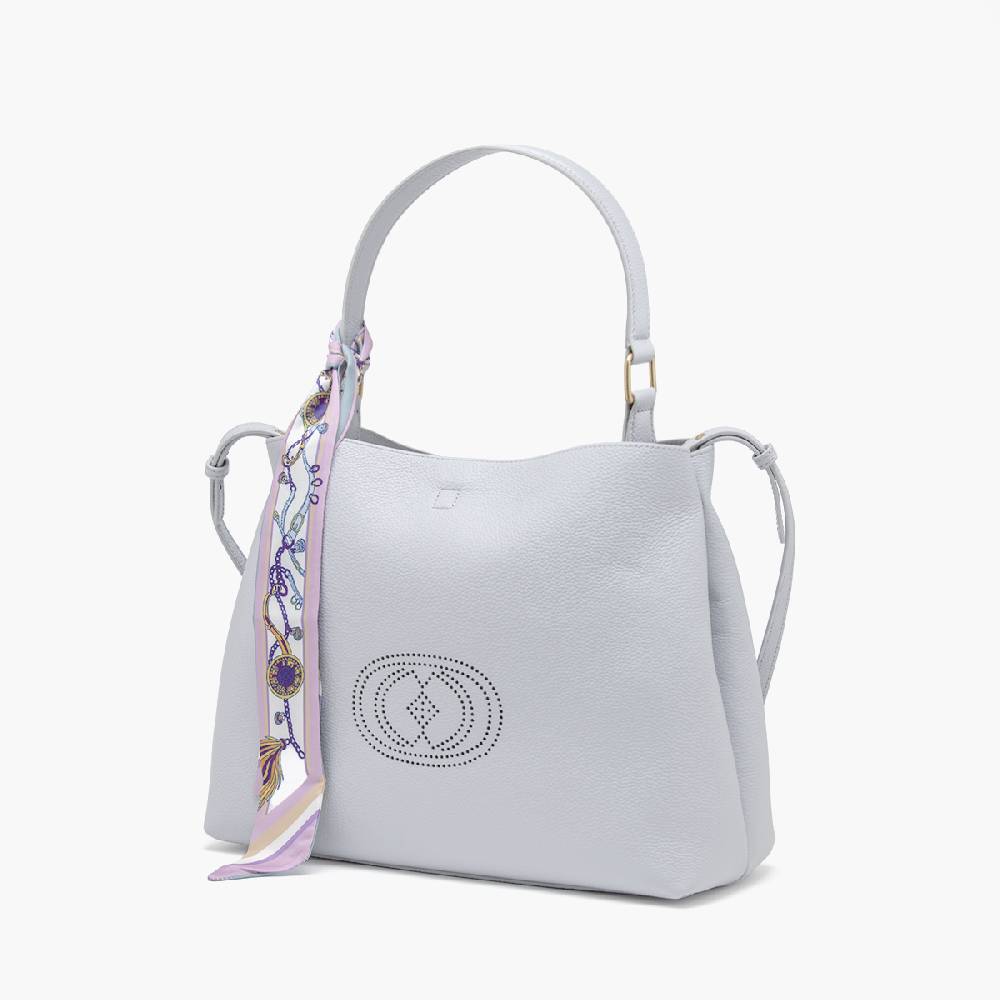 La Carrie BORSA SHOPPING DRILLED SKY Sottocosto