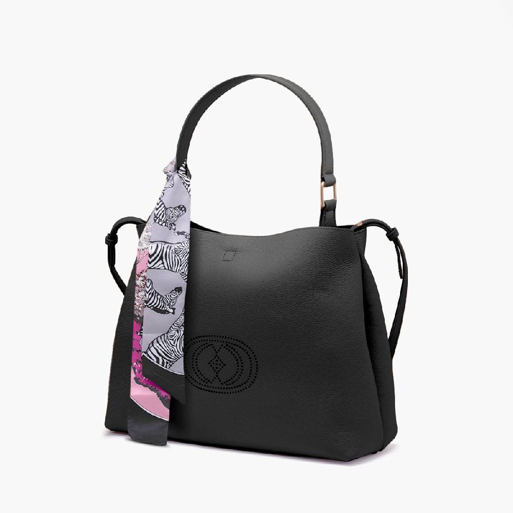 La Carrie BORSA SHOPPING DRILLED NERA Convenienza