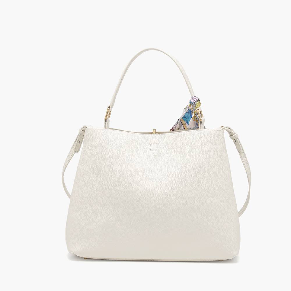 La Carrie BORSA SHOPPING DRILLED CREMA Novità