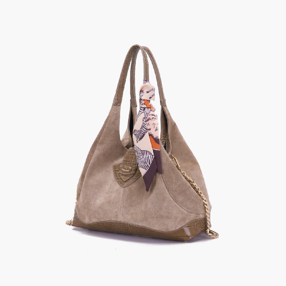 La Carrie BORSA SHOPPING TEMPEST TAUPE Presa