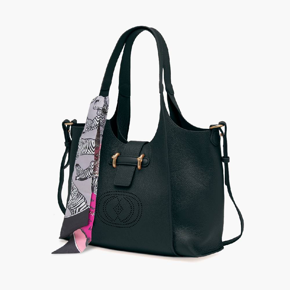 La Carrie BORSA SHOPPING DRILLED NERA Offerta
