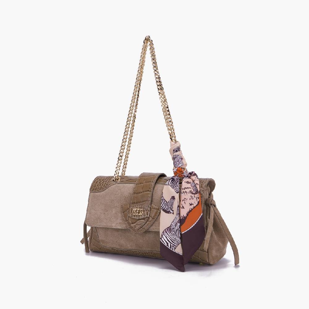 La Carrie BORSA A SPALLA TEMPEST TAUPE Saldi