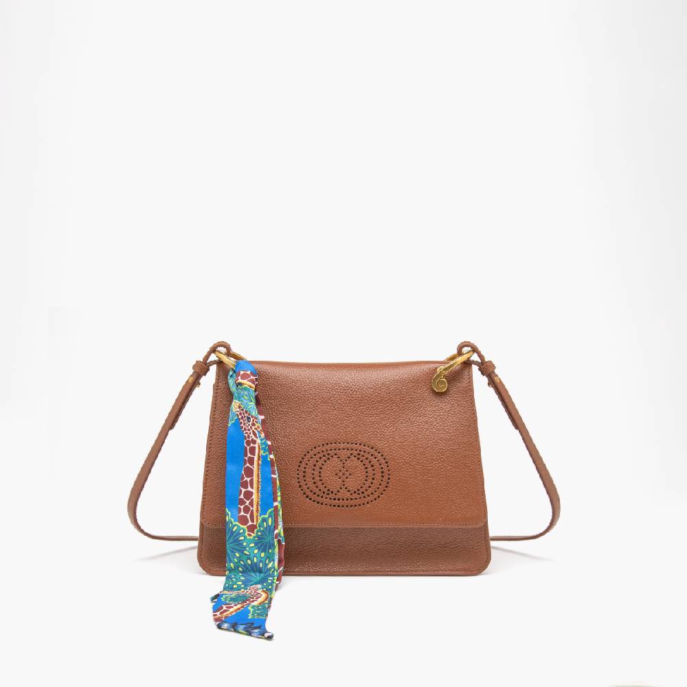 La Carrie BORSA A SPALLA DRILLED CUOIO Vendita Calda