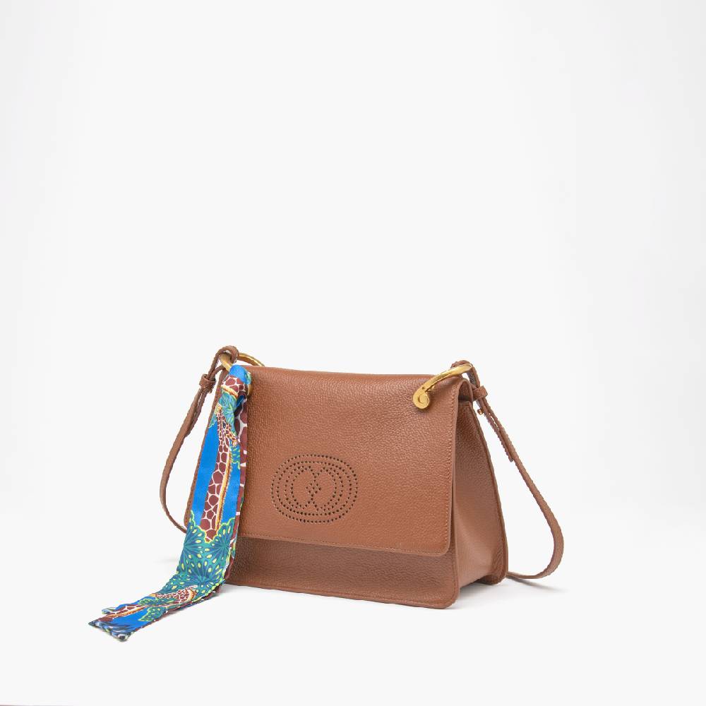 La Carrie BORSA A SPALLA DRILLED CUOIO Vendita Calda