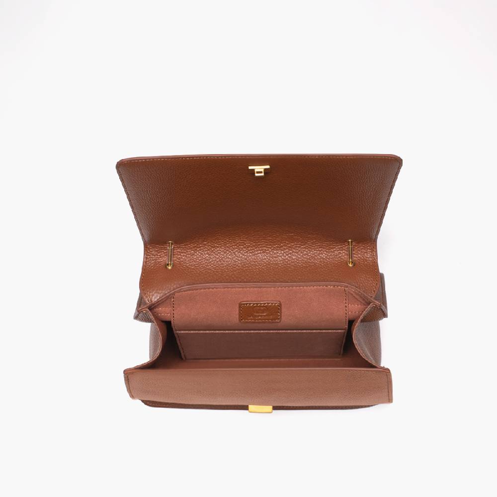 La Carrie BORSA A SPALLA DRILLED CUOIO Vendita Calda