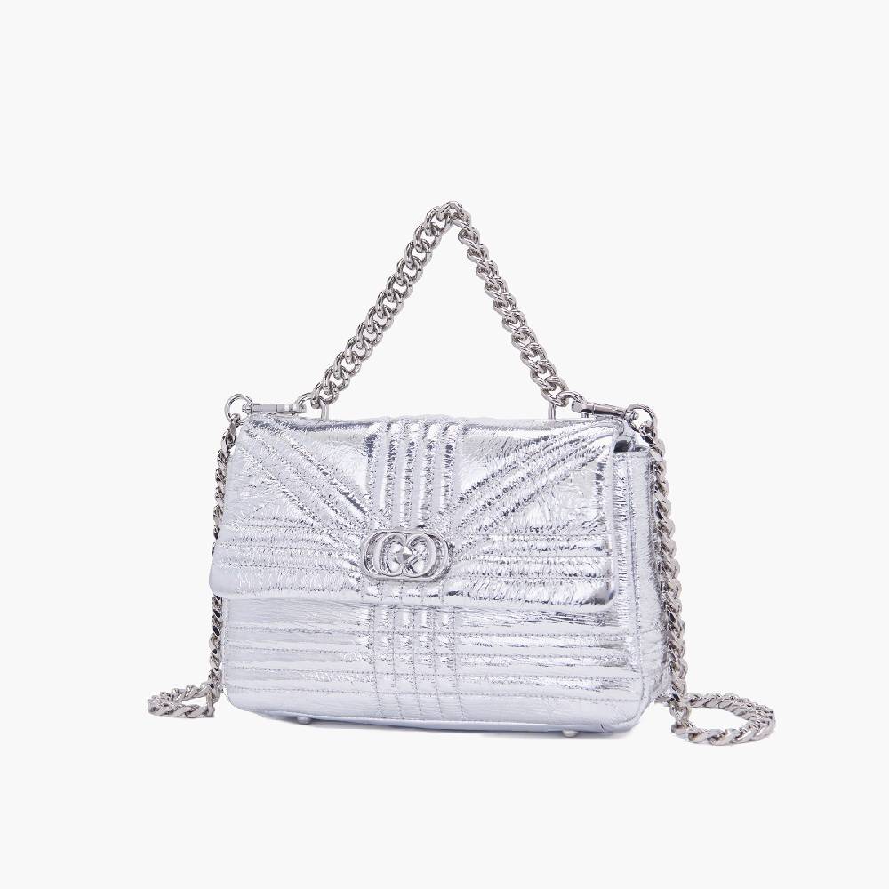 La Carrie BORSA A MANO SHINY SILVER Offerta per la Festa della Mamma