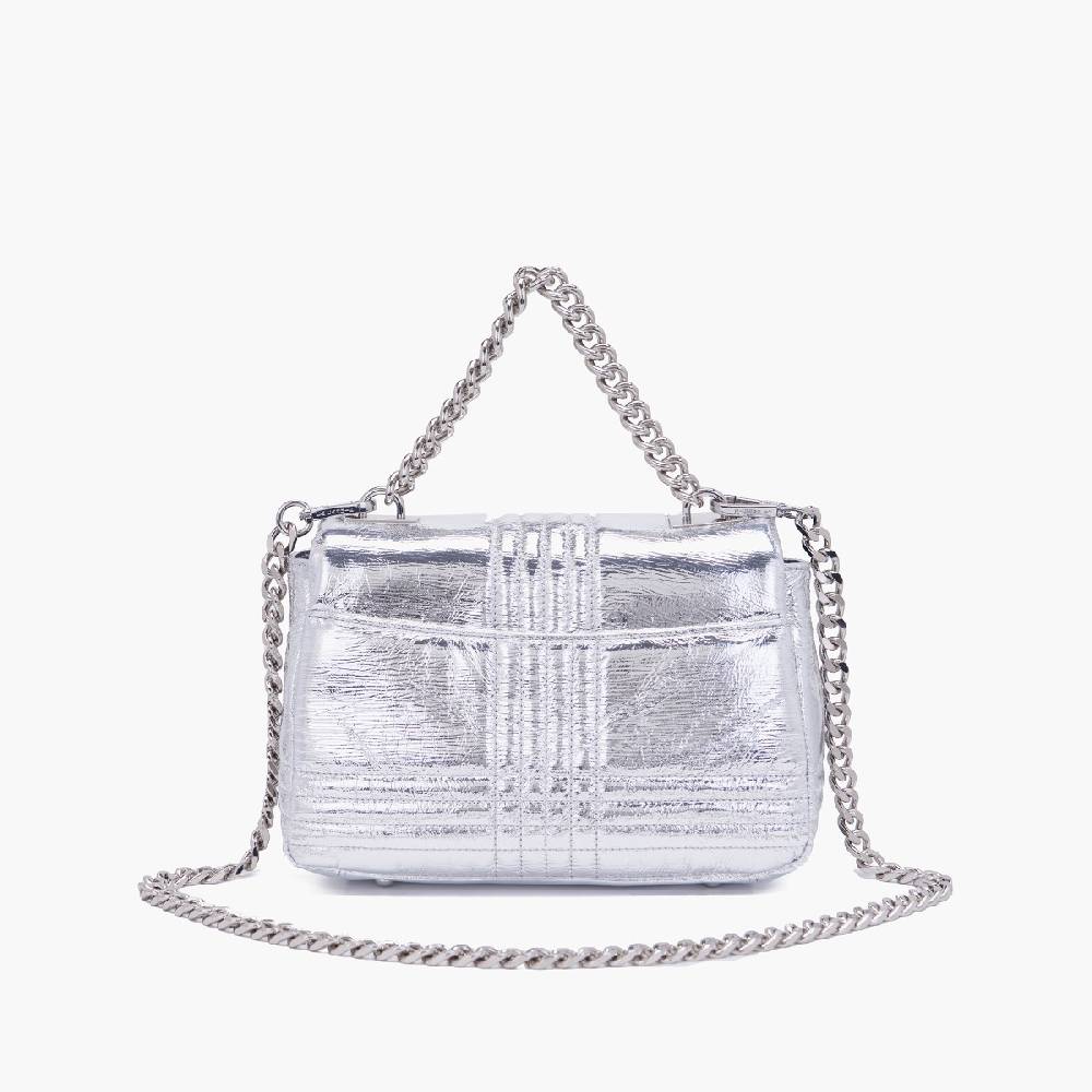 La Carrie BORSA A MANO SHINY SILVER Offerta per la Festa della Mamma