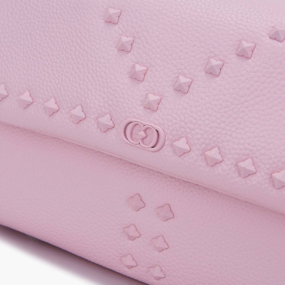 La Carrie PINK HAND BAG IN TUMBLED LEATHER Italy