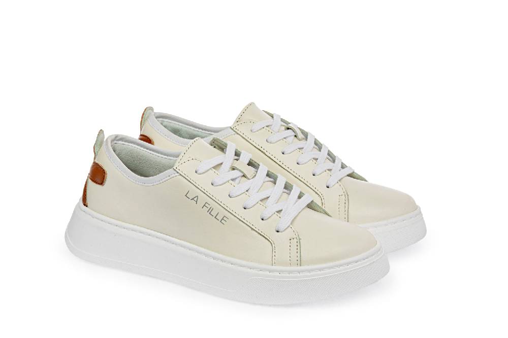 L.Pucci Sneakers P91212P Ecru-Camel Pezzi Unici