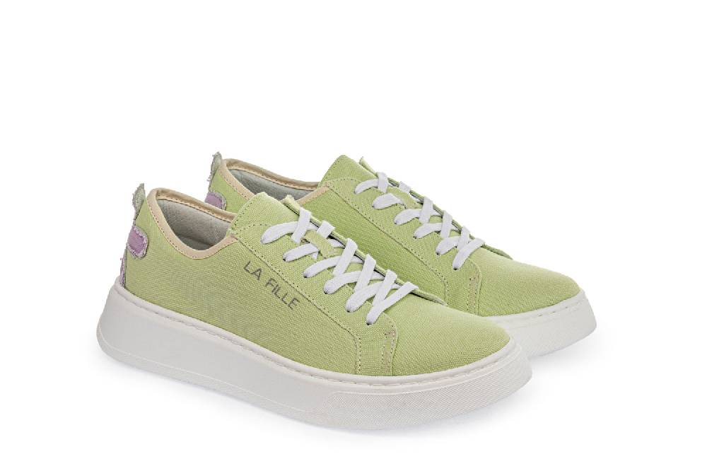 L.Pucci Sneakers P91222C Water Green-Lilac Fino Al -60%