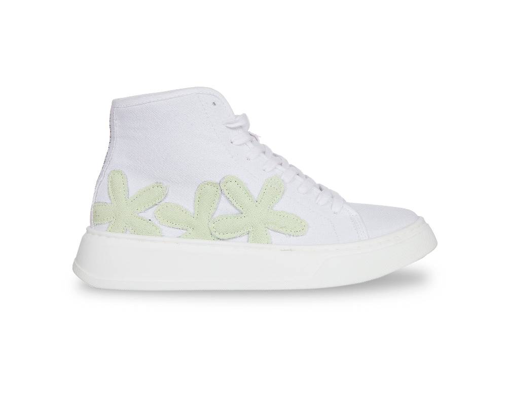 L.Pucci Basket P91223C White-Teal Prezzo Ridotto