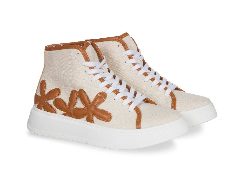 L.Pucci Basket P91223C Ecru-Camel Sottocosto