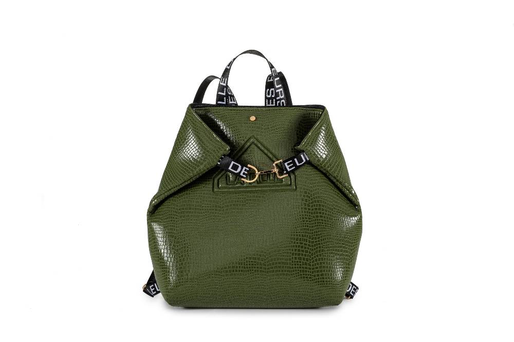L.Pucci Ambre Tekno Fabric Scale Green