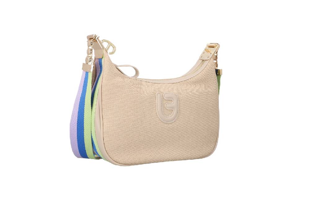 L.Pucci Farah Stripes Canvas Beige Shopping Online