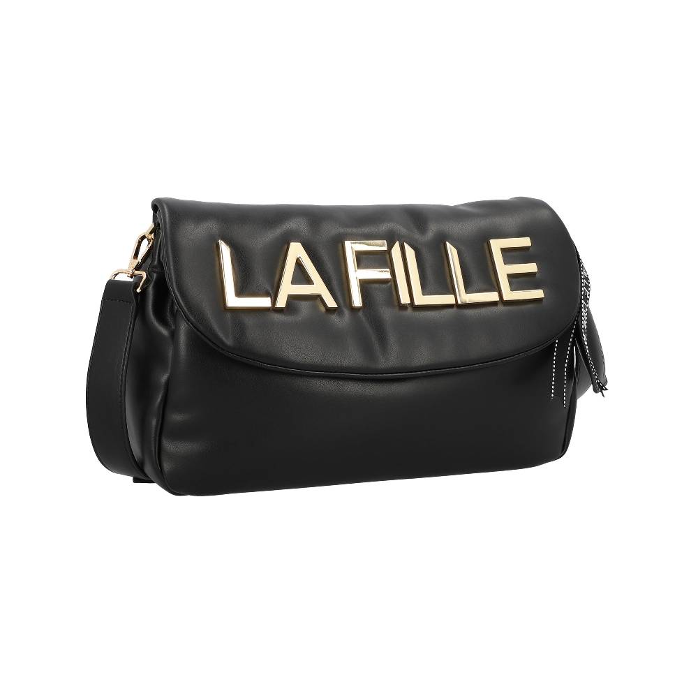 L.Pucci Odette Metal Logo Line Black Vendita Calda