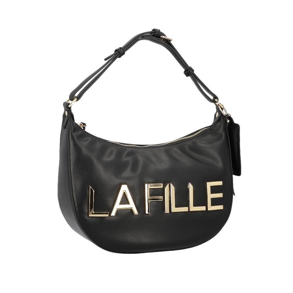 L.Pucci Rachel Metal Logo Line Black Saldi Di Fabbrica