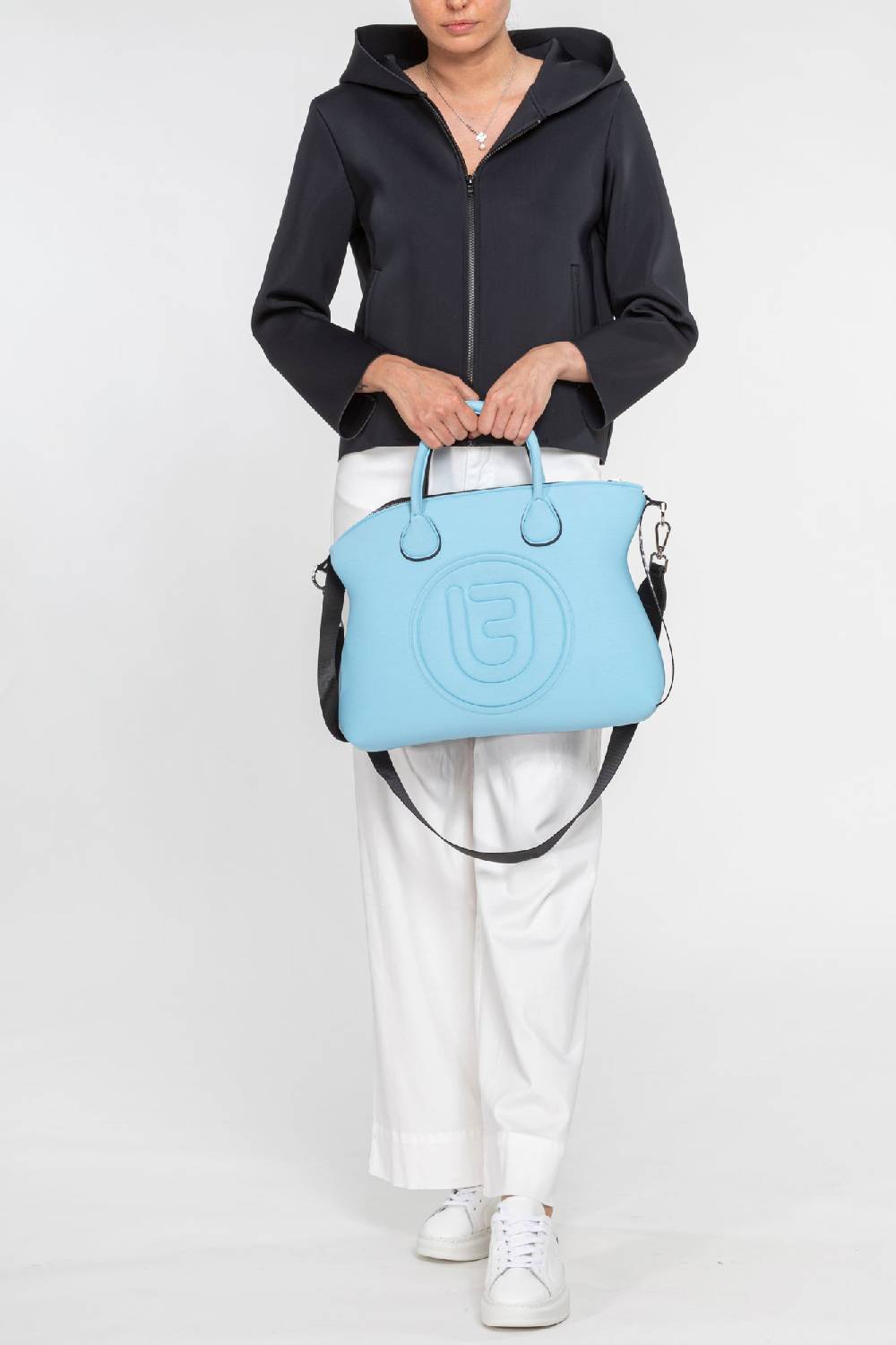 L.Pucci Pescara Tekno Fabric Black - Black In Saldo