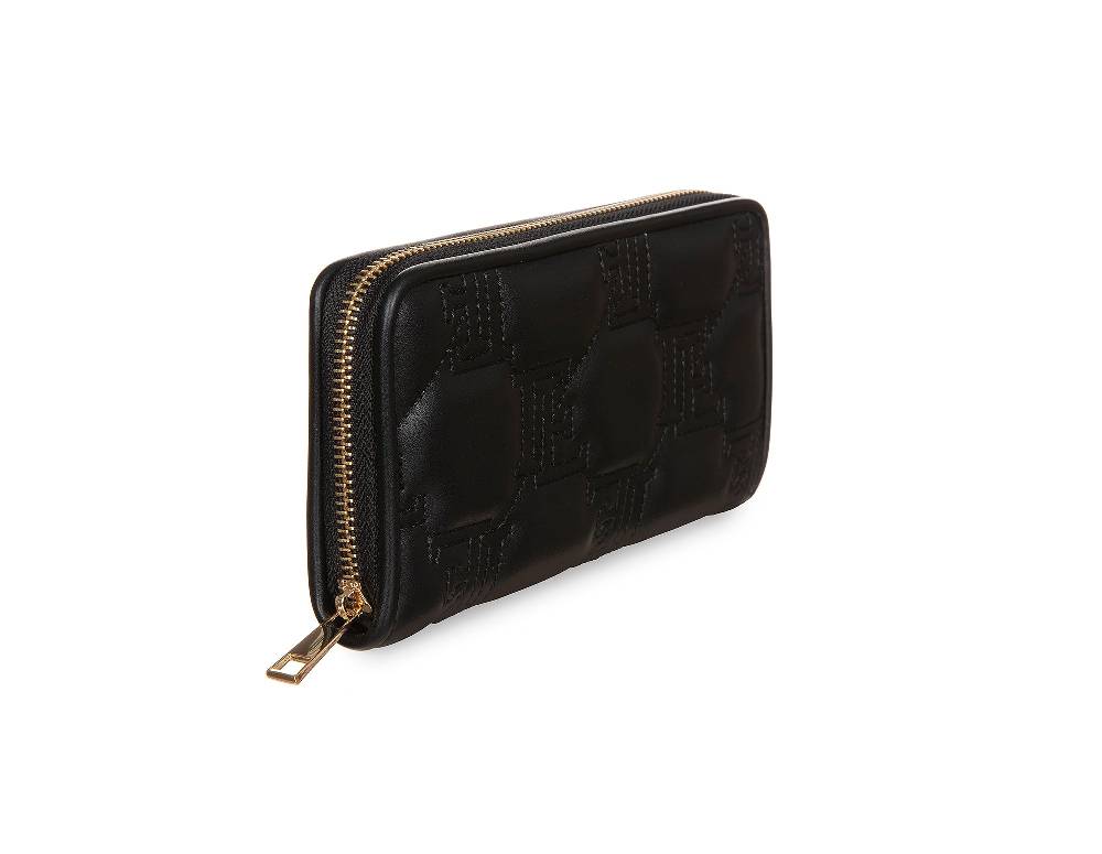 L.Pucci Placida Logo Black Wallet In Linea