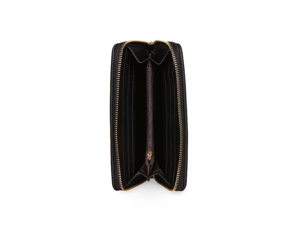 L.Pucci Placida Logo Black Wallet In Linea
