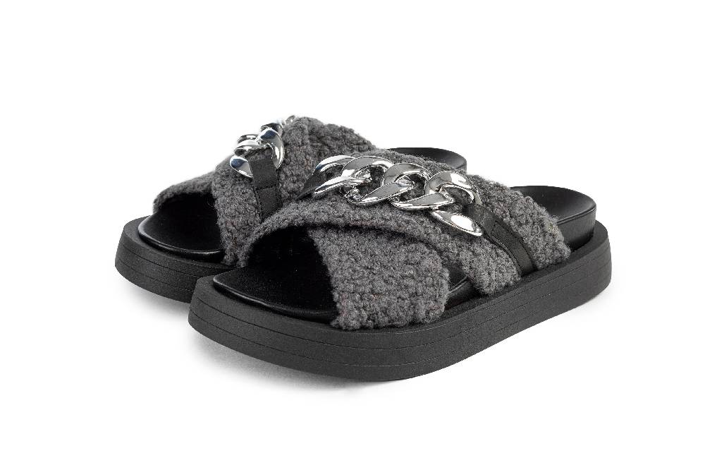 L.Pucci Slipper SA84028MS Grey Italia