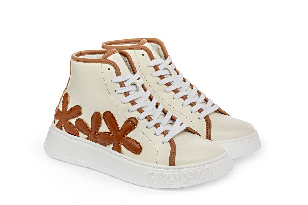 L.Pucci Basket P91213P Ecru-Camel Qualità Garantita