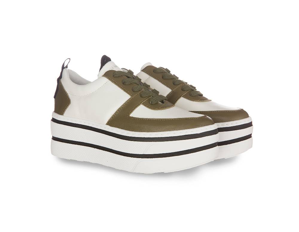 L.Pucci Oklahoma Leather White-Green Aviation 2025