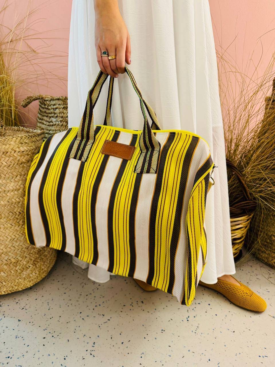 La Sellerie borsone TULUM giallo Fino Al -60%