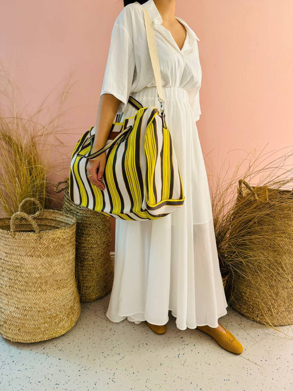 La Sellerie borsone TULUM giallo Fino Al -60%