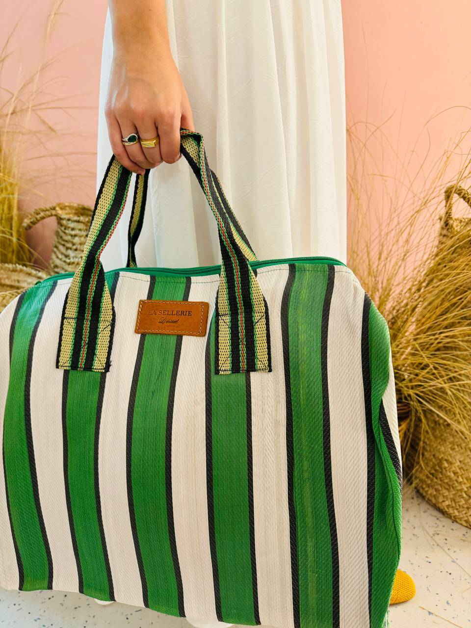 La Sellerie borsone TULUM verde Vendita