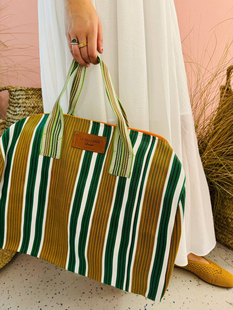 La Sellerie borsone TULUM arancio Presa