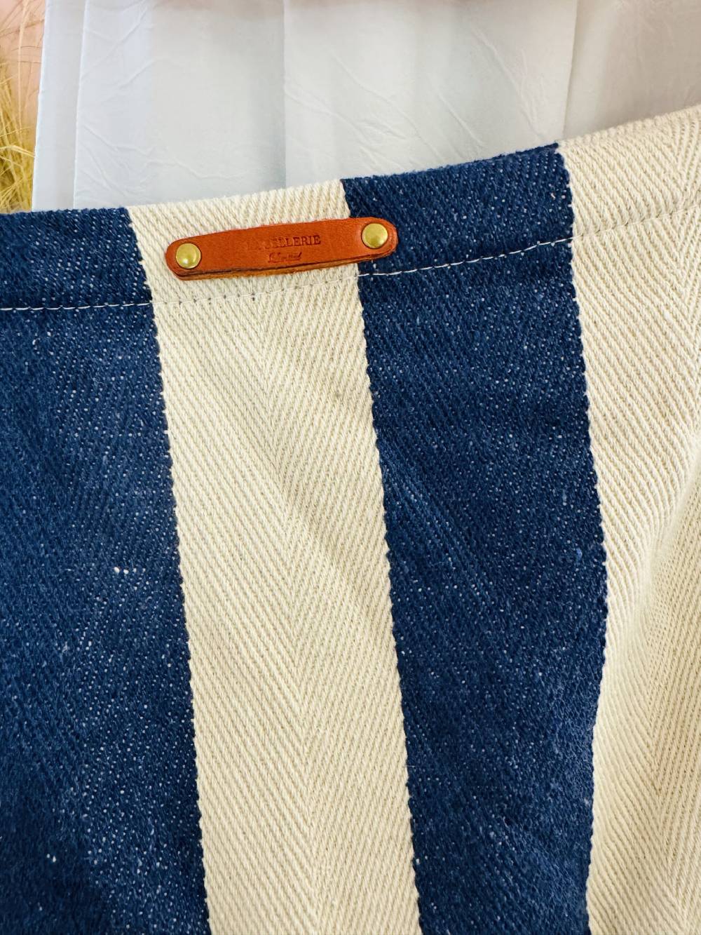 La Sellerie Portofino bag blu righe larghe Offerte