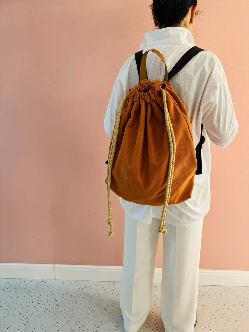 La Sellerie COUNTRY backpack orange Vendita Economica