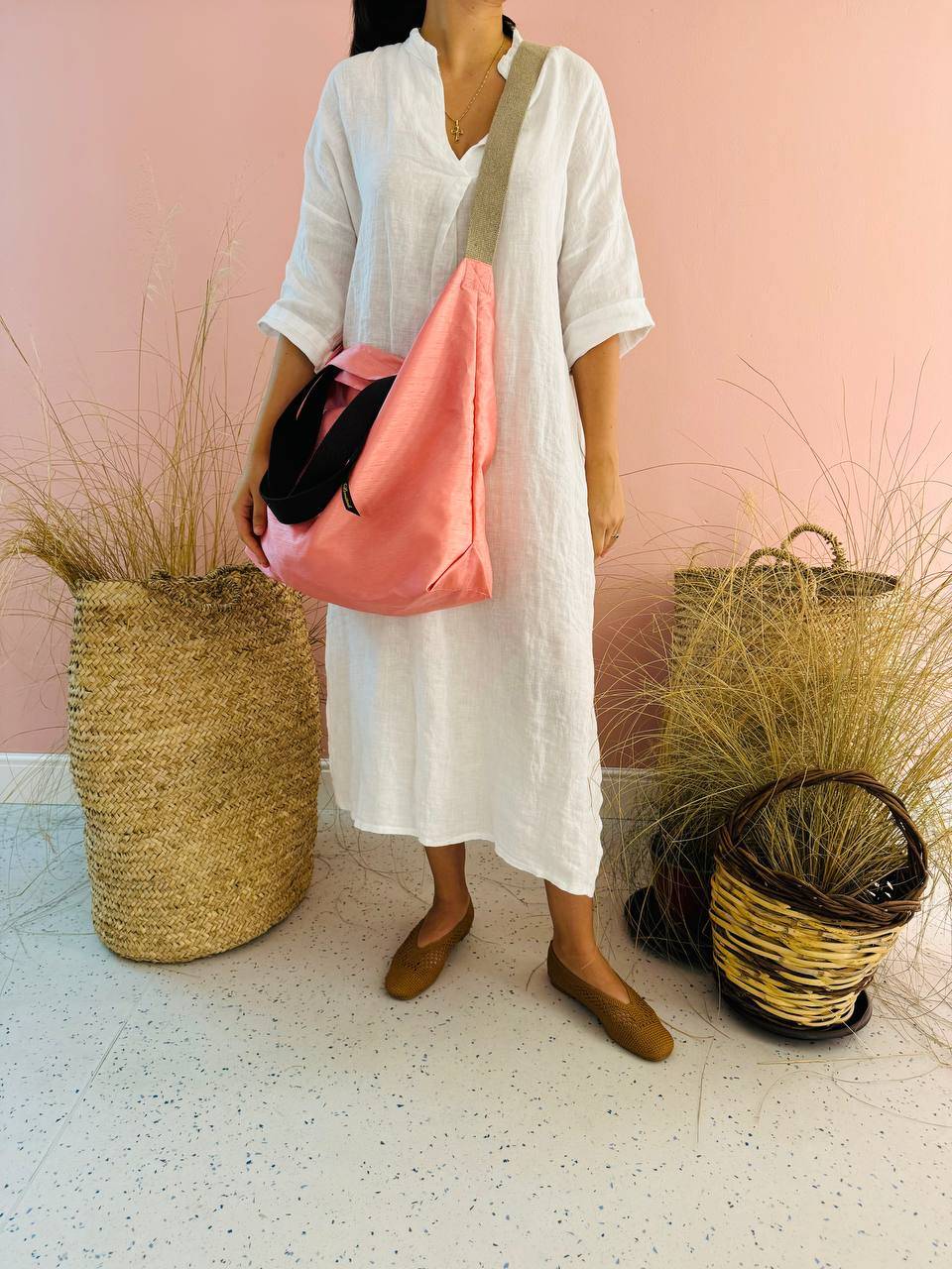 La Sellerie POP BAG Shantung rosa Fino Al -60%